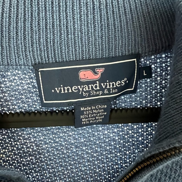 Vineyard Vines Marino Wool Quarter Zip - Picture 3 of 3